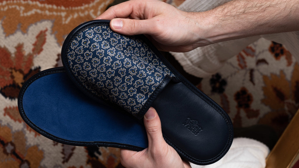 Luxury Italian Silk & Leather Slippers: Comfort Meets Style