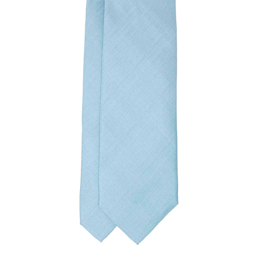 Light Blue Shantung Silk Tie Serà Fine Silk