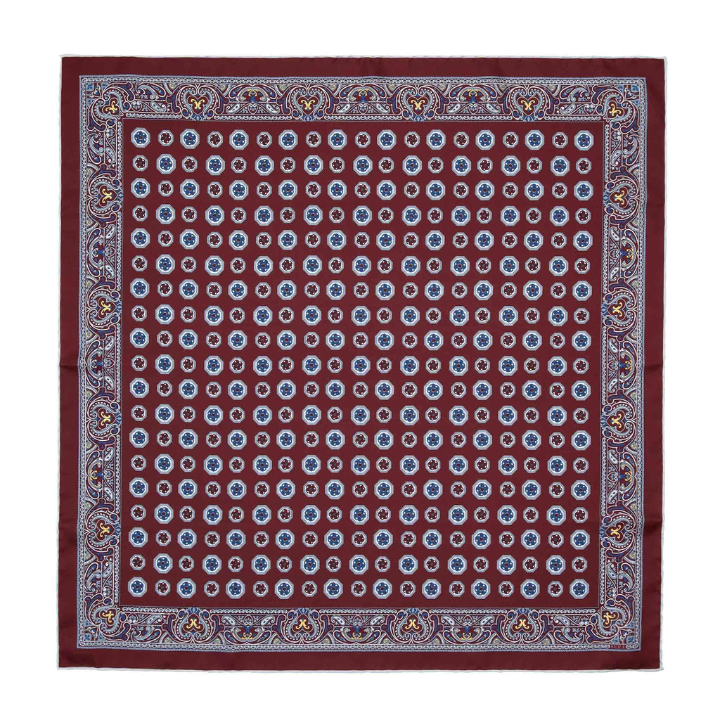 Marsala Burgundy Silk Bandana Serà Fine Silk