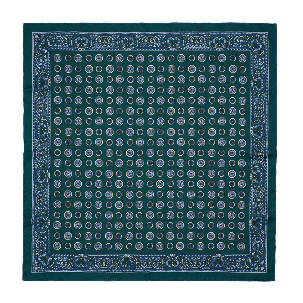 Marsala Green Silk Bandana Serà Fine Silk