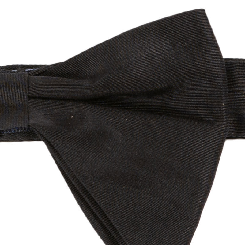 Black Moire Suspender & Bow Tie Set Serà Fine Silk