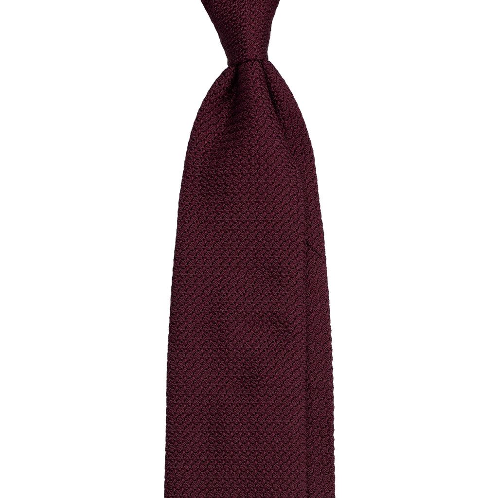 Burgundy Garza Grossa Grenadine Silk Tie Serà Fine Silk