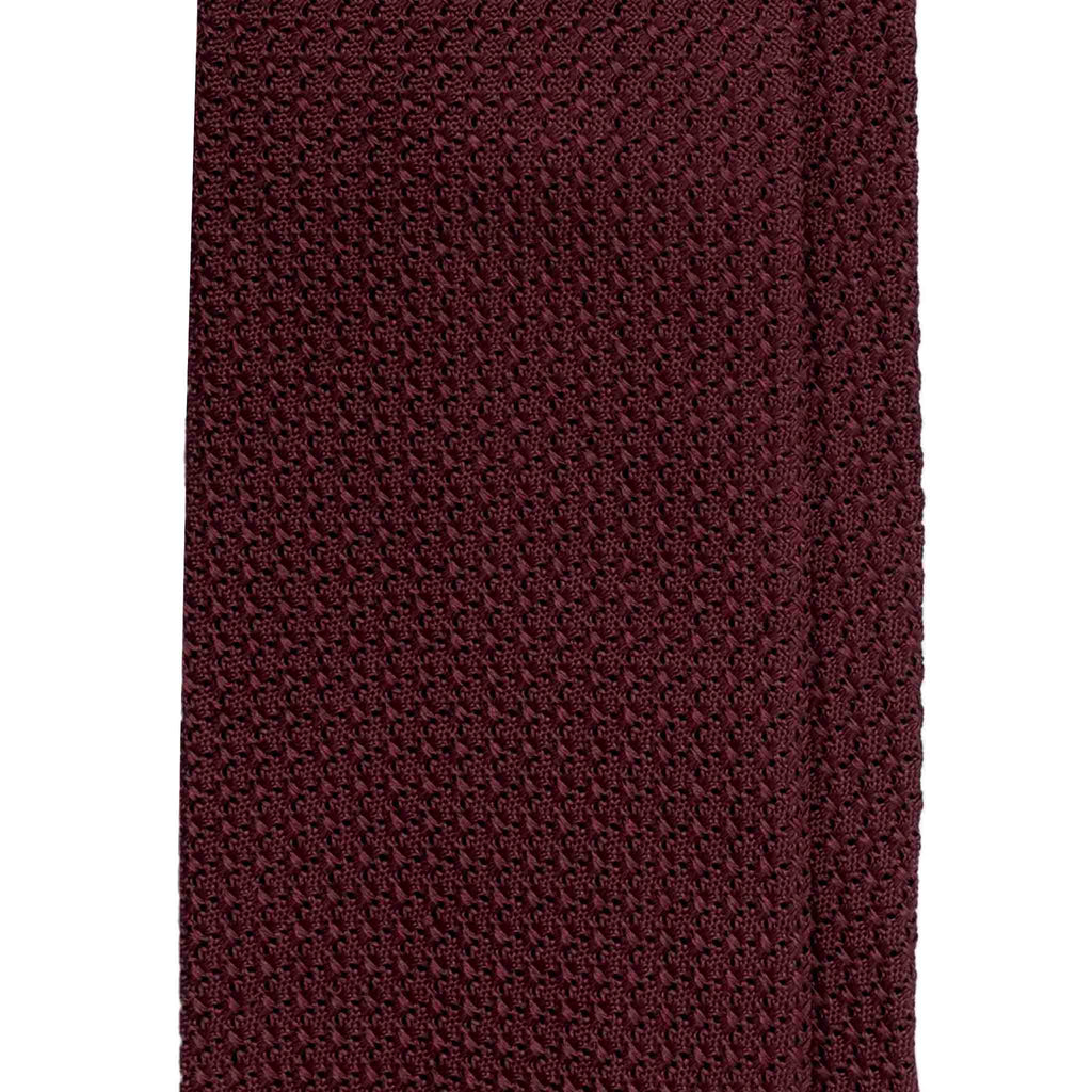 Burgundy Garza Grossa Grenadine Silk Tie Serà Fine Silk