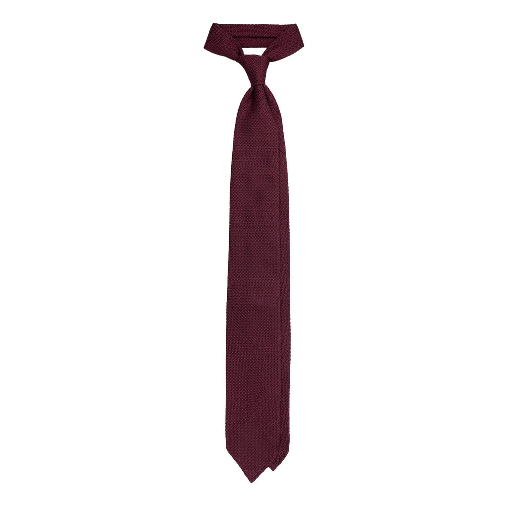 Burgundy Garza Grossa Grenadine Silk Tie Serà Fine Silk