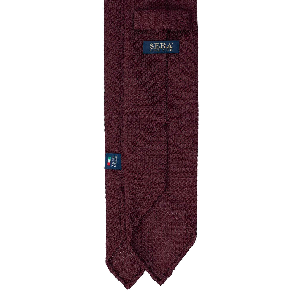 Burgundy Garza Grossa Grenadine Silk Tie Serà Fine Silk