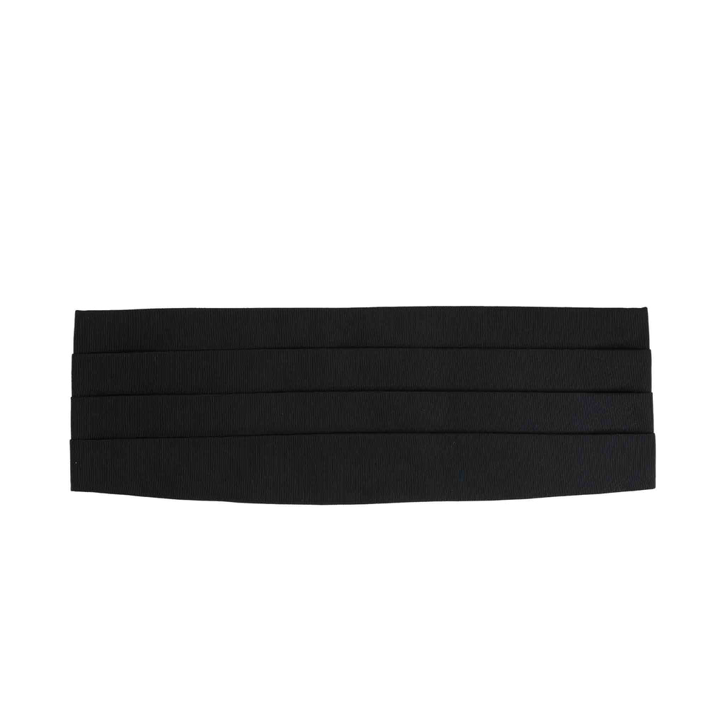 Black Grosgrain Silk 4 Pleat Cummerbund Serà Fine Silk