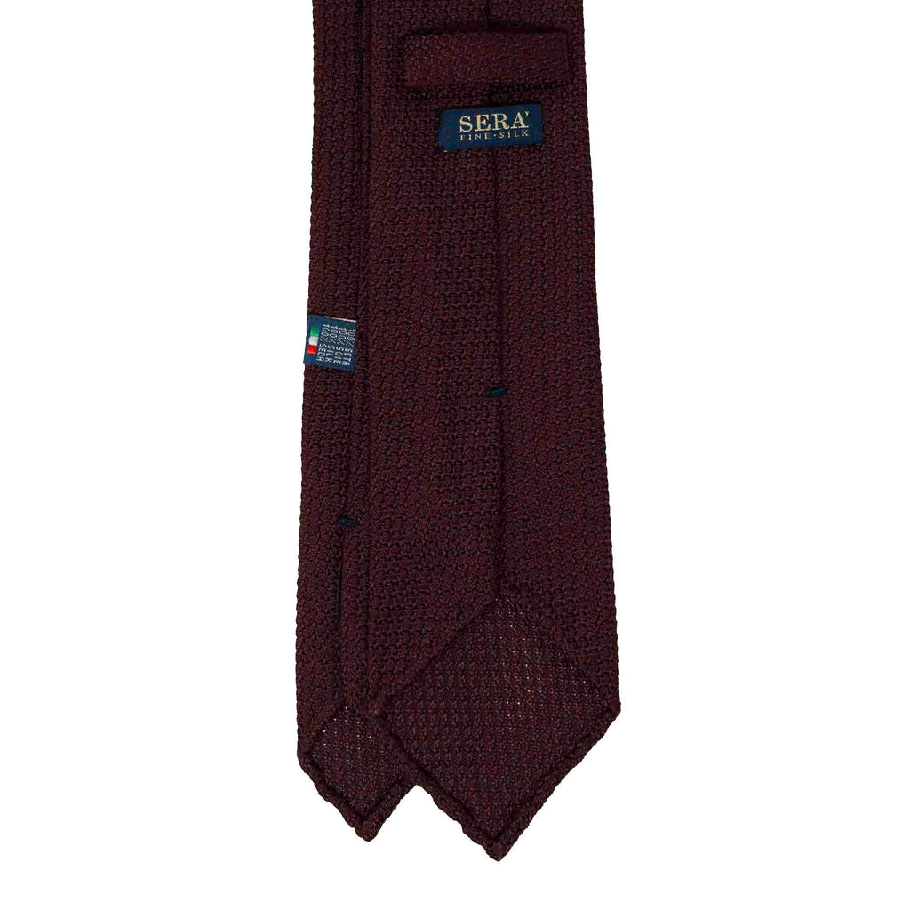 Burgundy Garza Grossa Grenadine Silk Tie Serà Fine Silk