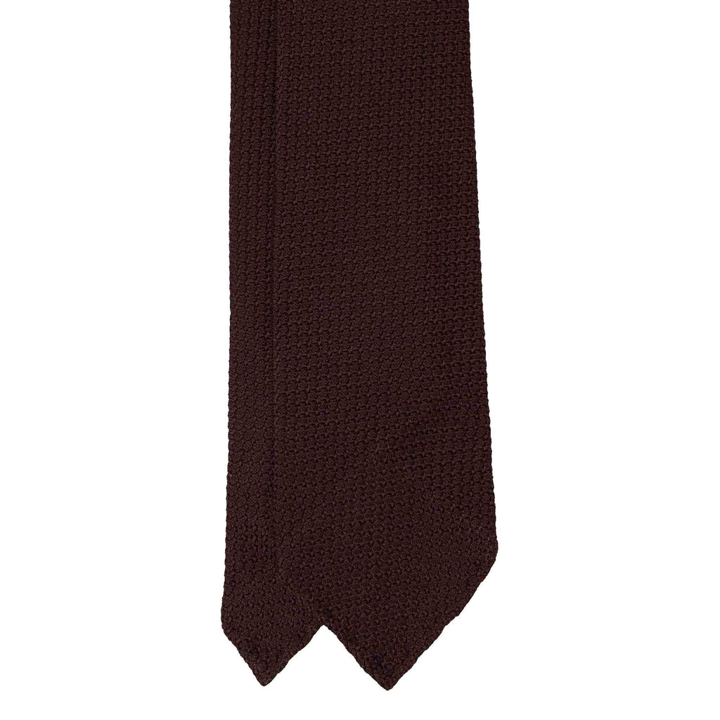 Burgundy Garza Grossa Grenadine Silk Tie Serà Fine Silk