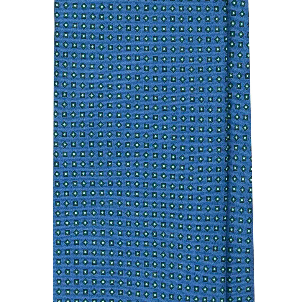 Square Dots Light Blue Silk Tie Serà Fine Silk