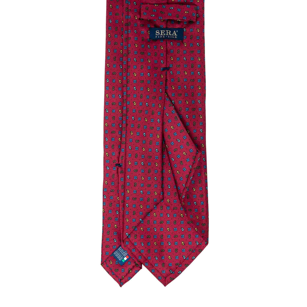 Burgundy Paisley Silk Tie Sera Fine Silk