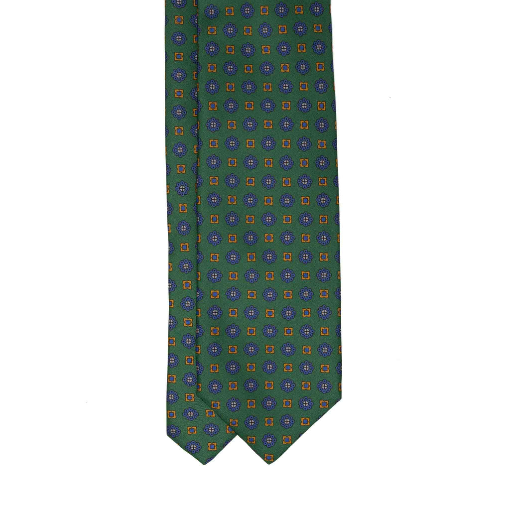 Green and Royal Blue Tie, Socks & Suspenders Set Serà Fine Silk