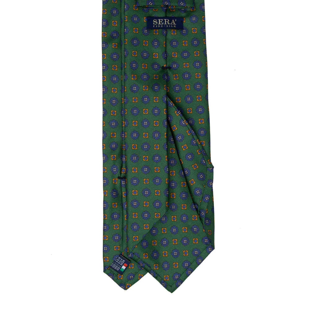 Green and Royal Blue Tie, Socks & Suspenders Set Serà Fine Silk