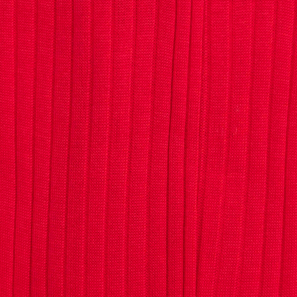 Red Striped Cotton Socks Serà Fine Silk