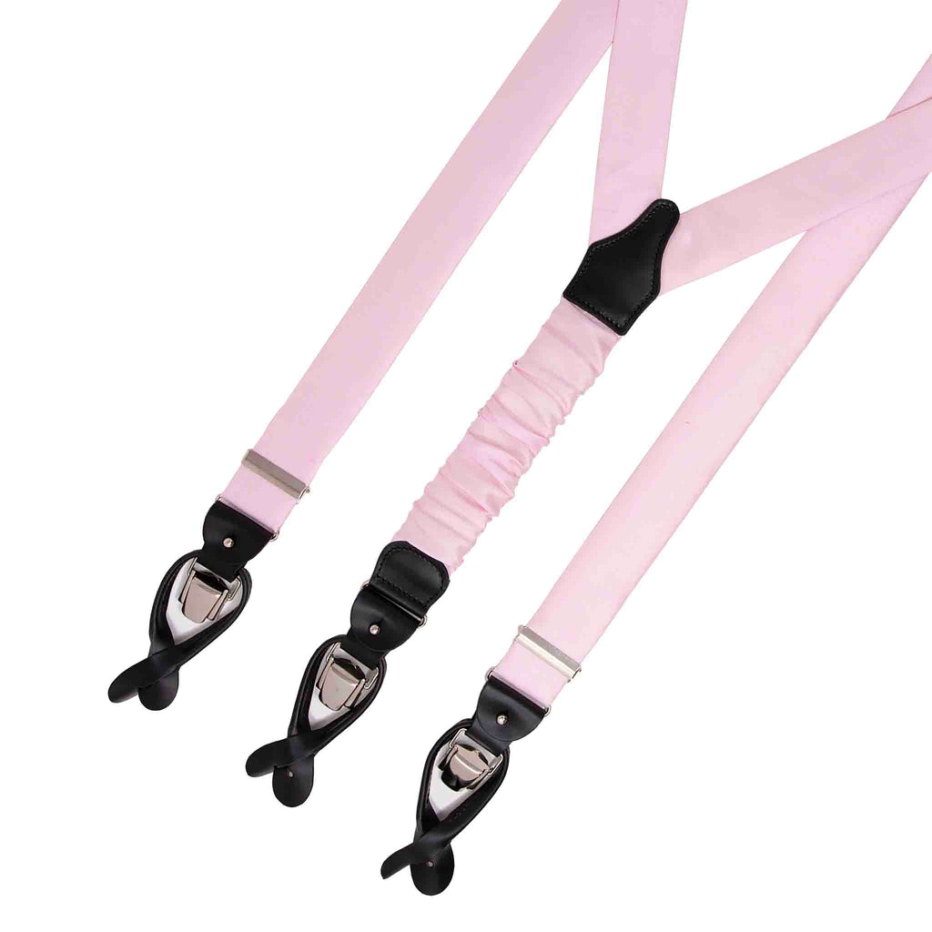 Pink Tie & Suspenders Set Serà Fine Silk