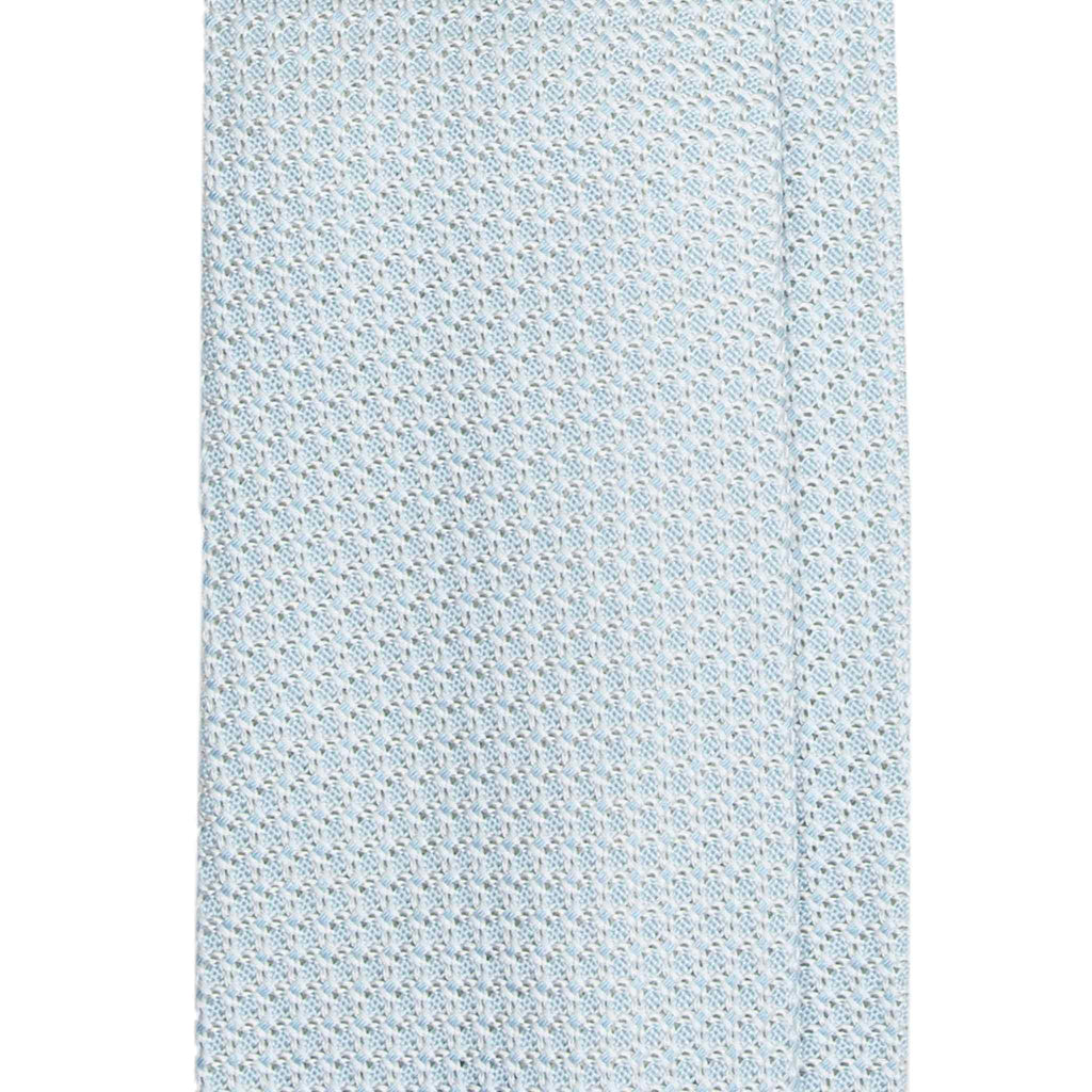 Powder Blue Garza Grossa Grenadine Silk Tie Serà Fine Silk