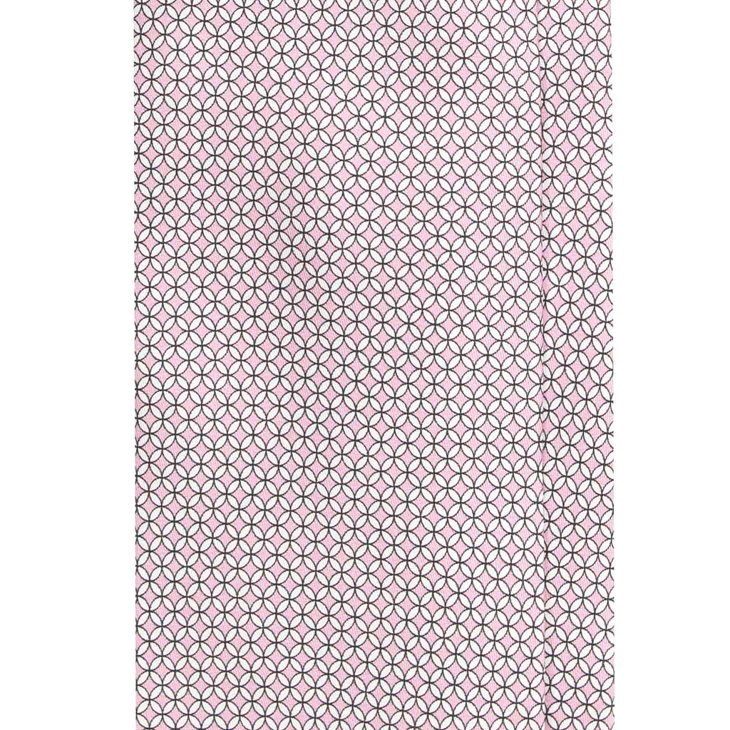 Pink Silk Tie with White Small Squares Serà Fine Silk