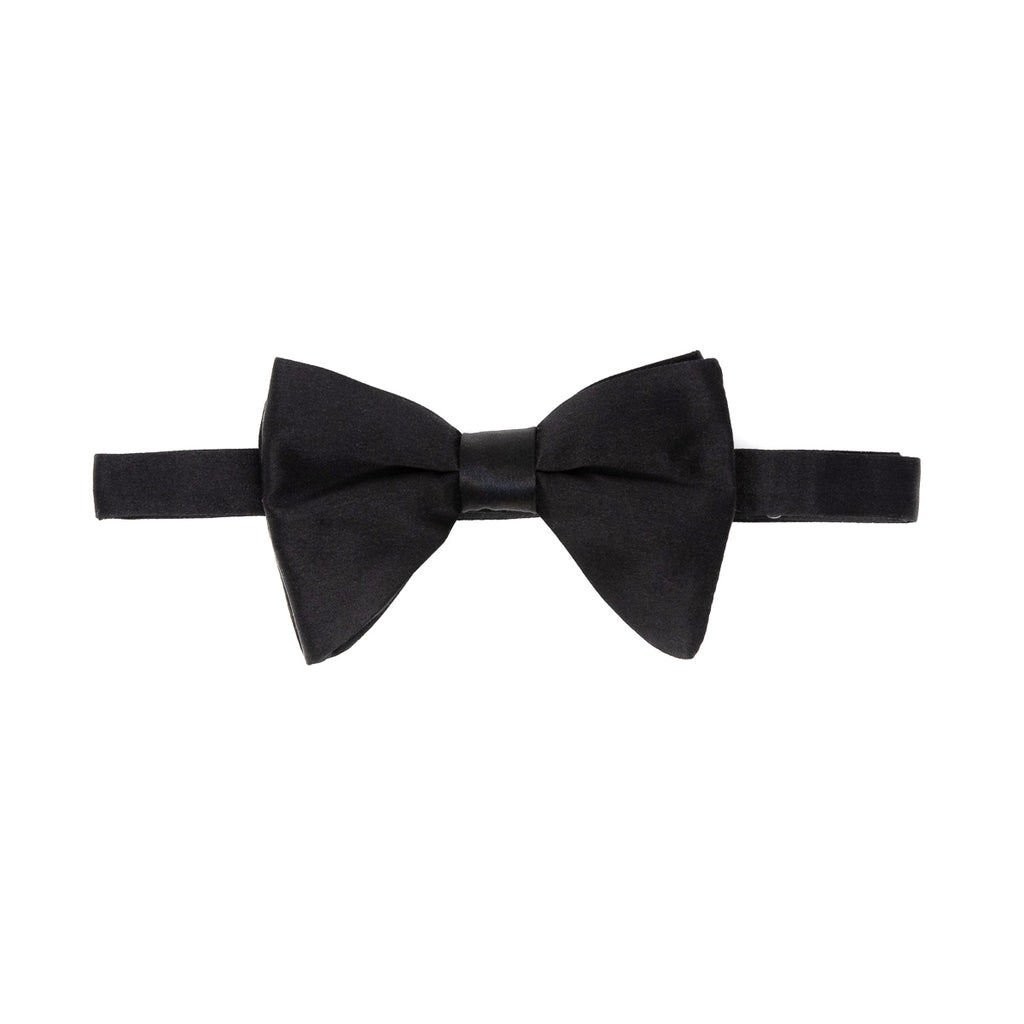 Black Pre-Tied Silk Butterfly Bow Tie - sera fine silk