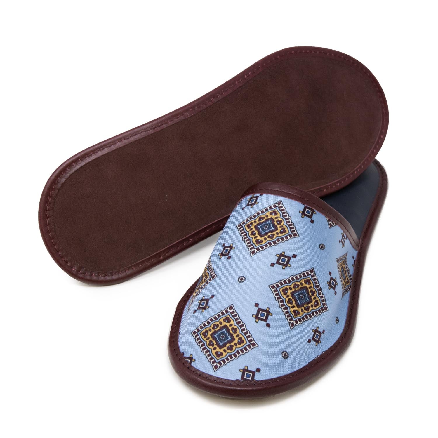 Mens on sale silk slippers